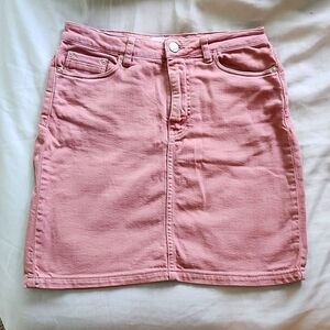 Samsøe Samsøe, slate pink, fitted, high-wasted denim skirt, EU size 38